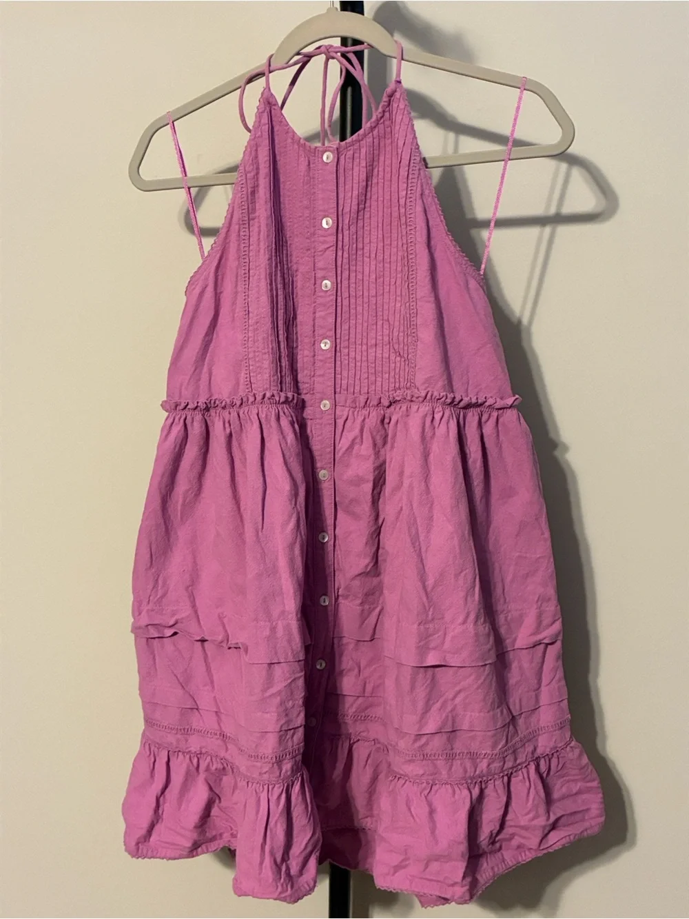 Free People | Desert Days Halter Mini Dress Dramatic Lilac Purple Cotton Medium